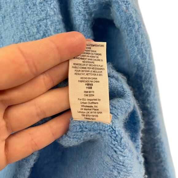 Free People Soft Fuzzy Turtleneck Sweater Small Boxy Pullover Lightweight - Picture 6 of 7